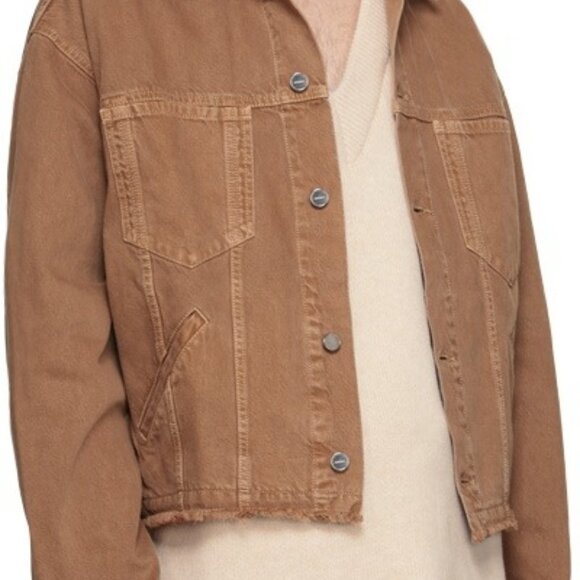 NWOT JACQUEMUS La Veste De-nimes Criollo in Camel & Beige new brown denim jacket - Picture 12 of 14